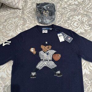 Polo Ralph Lauren New York NY Yankees MLB Leather Wool